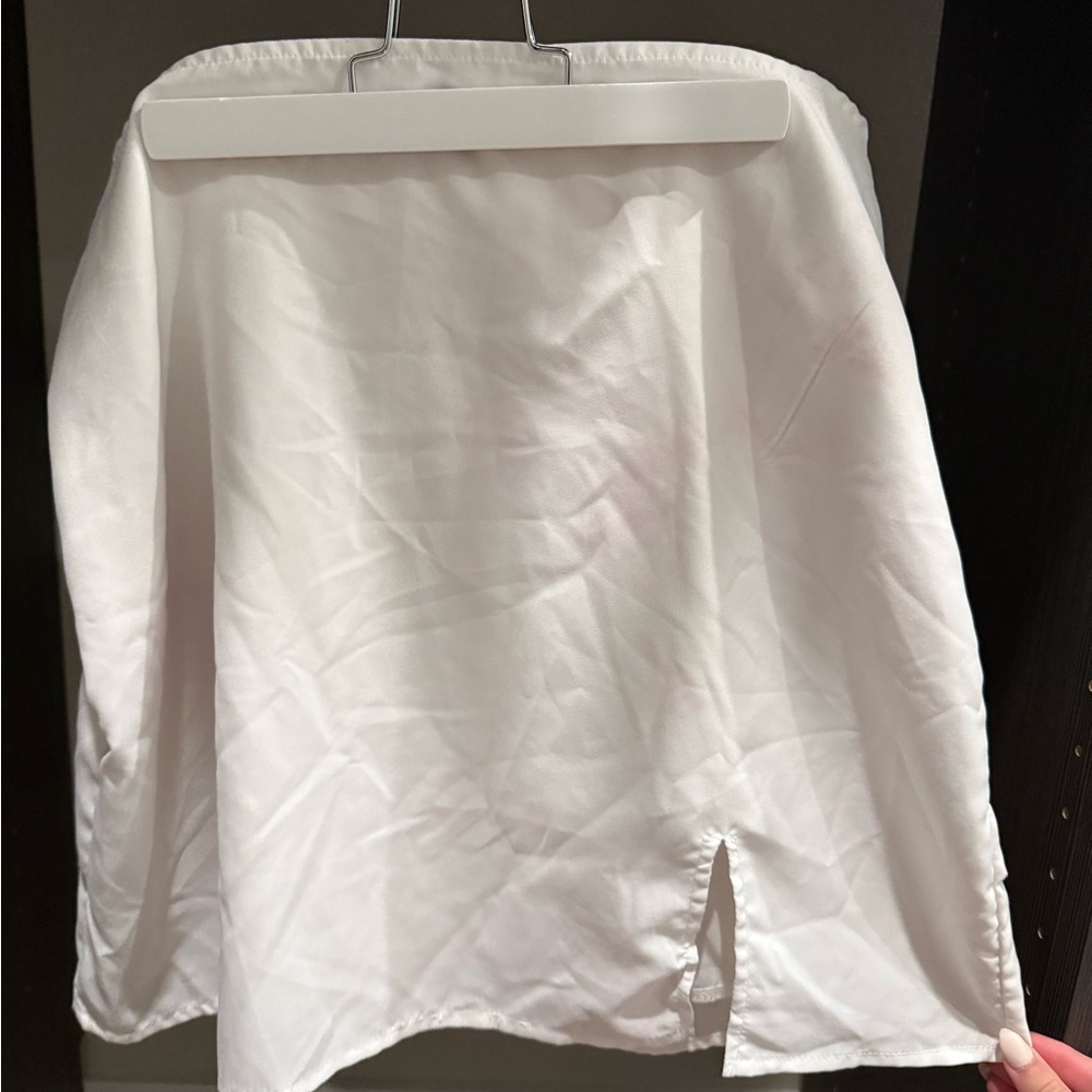 SHEIN Cream Skirt with Subtle Slit
